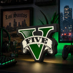 Lampe LED GTA Five Collector – Déco gaming open world & pop culture LampeGeek