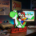 Lampe LED Mario et Yoshi de collection de LampeGeek, illustrant les personnages dans un design coloré et détaillé.