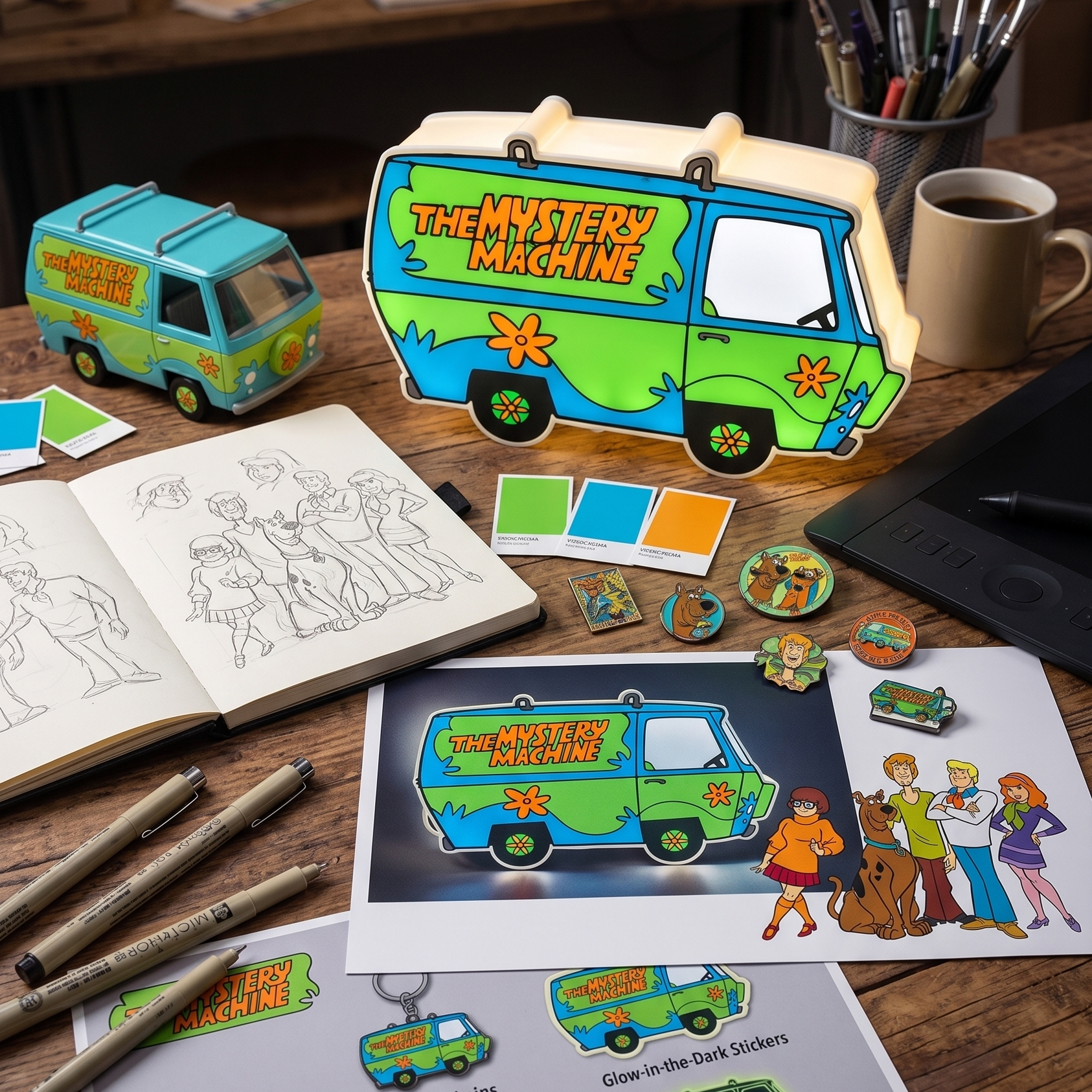 Lampe LED Mystery Machine Scooby-Doo