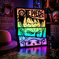 Lampe LED RGB One Piece Lightbox manga, design coloré et lumineux, idéale pour collectionneurs et fans de manga.