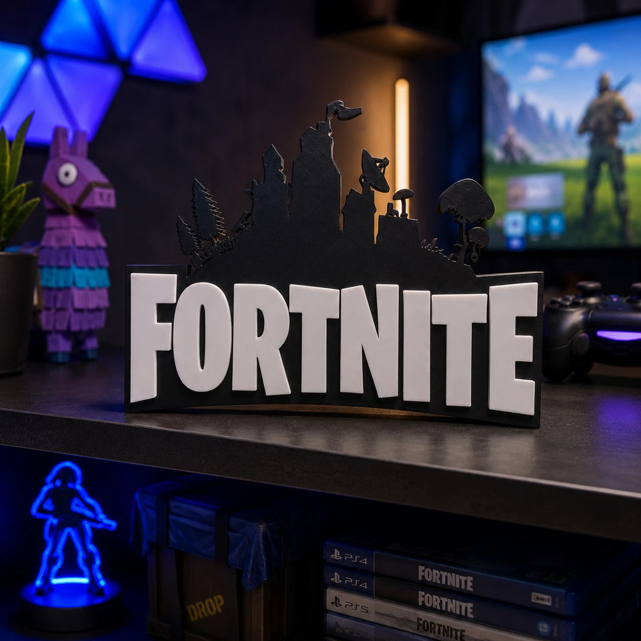 Plaque 3D Fortnite | Décoration Gaming 22 cm