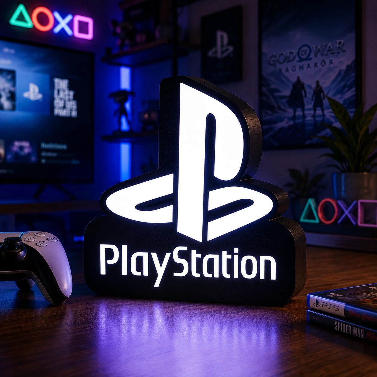 Lampe LED PlayStation RGB – Logo PS Gaming