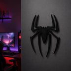 Logo Spider-Man 3D – Décoration murale noire