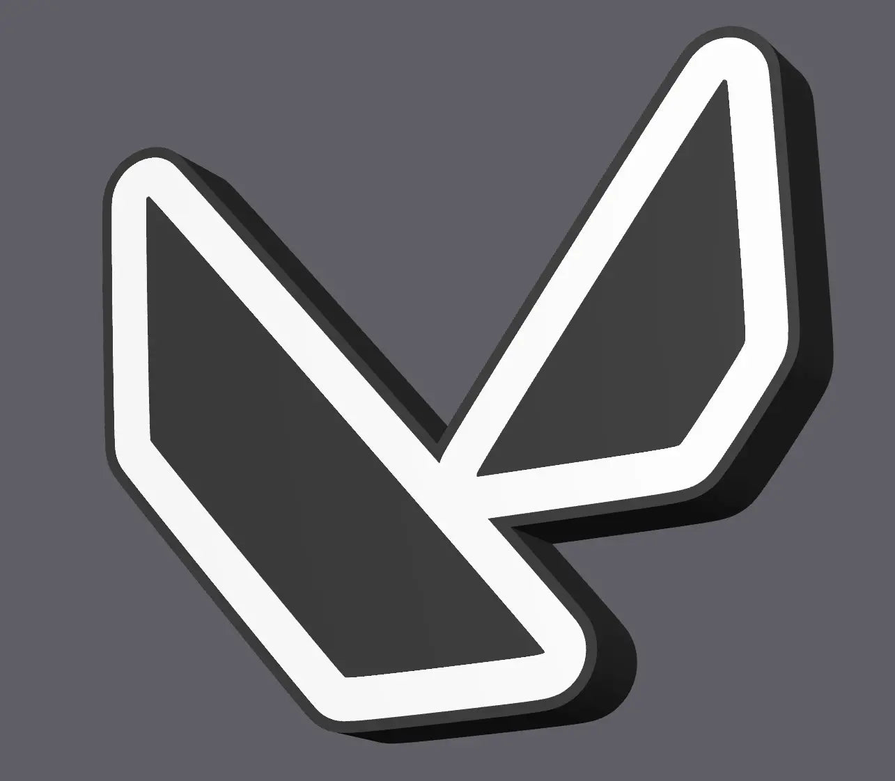 Lampe LED Valorant RGB de LampeGeek avec logo Valorant lumineux et couleurs variables pour décoration gaming.