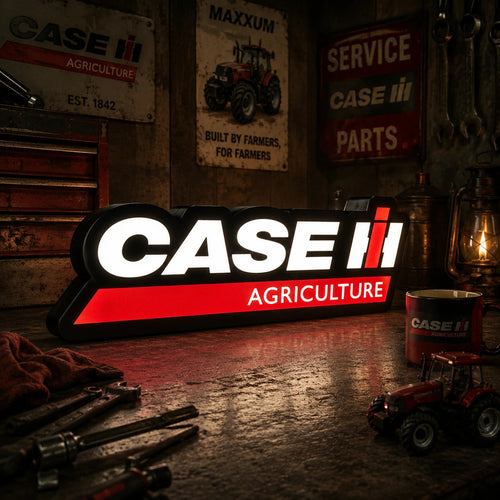 Lampe LED Case IH Agriculture Collector – Déco agricole & garage lumineuse LampeGeek