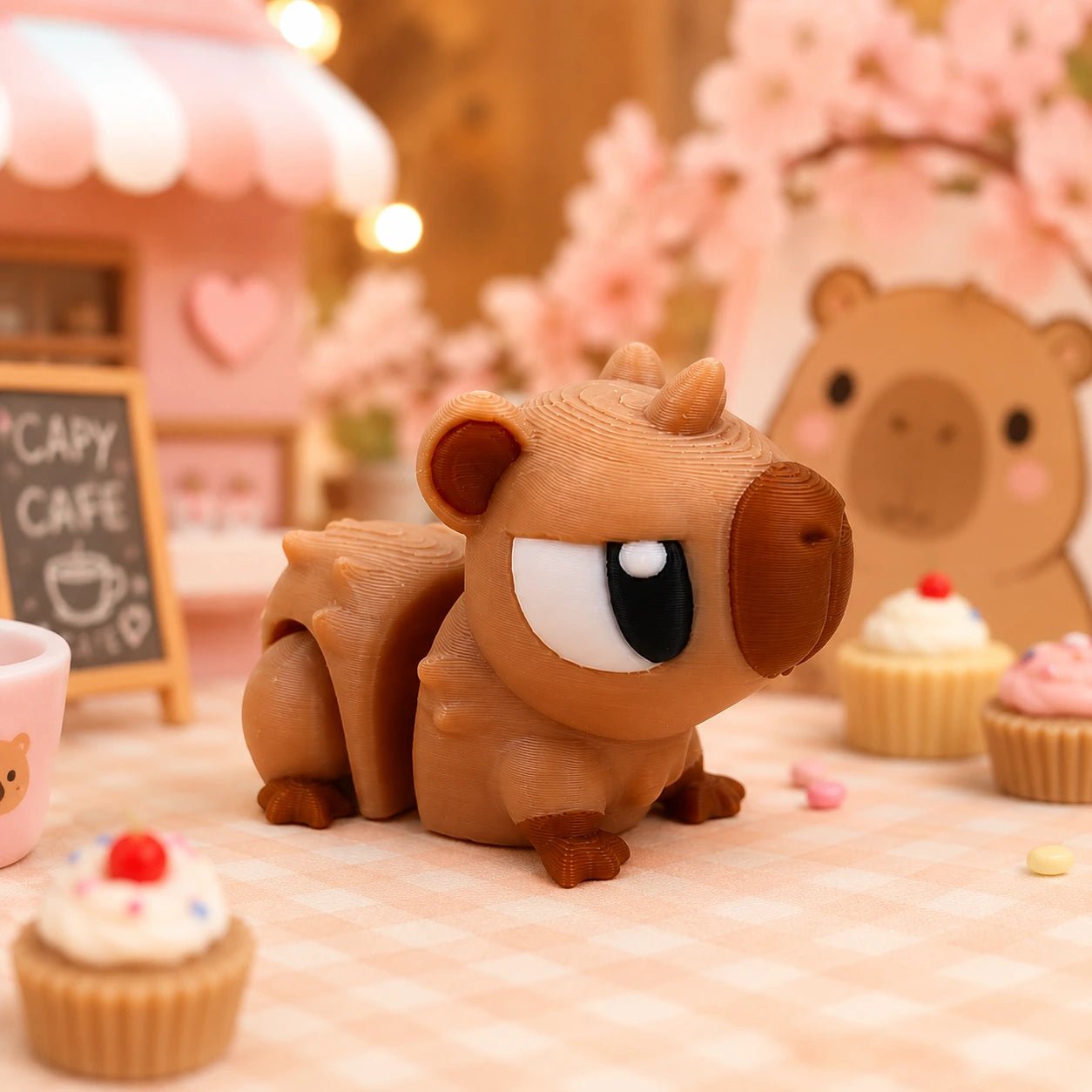 Choco – Capybara Kawaii Articulé - LampeGeek