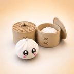 Dumpling Kawaii – Figurine food cute avec boîte vapeur - LampeGeek