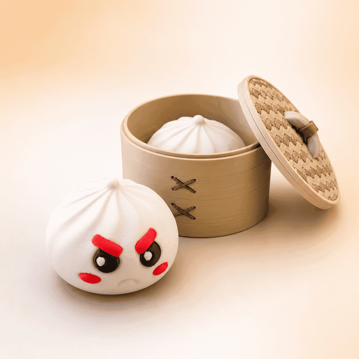 Dumpling Kawaii – Figurine food cute avec boîte vapeur - LampeGeek