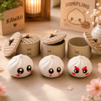 Dumpling Kawaii – Figurine food cute avec boîte vapeur - LampeGeek