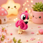 Flammy – Flamant rose kawaii en impression 3D - LampeGeek