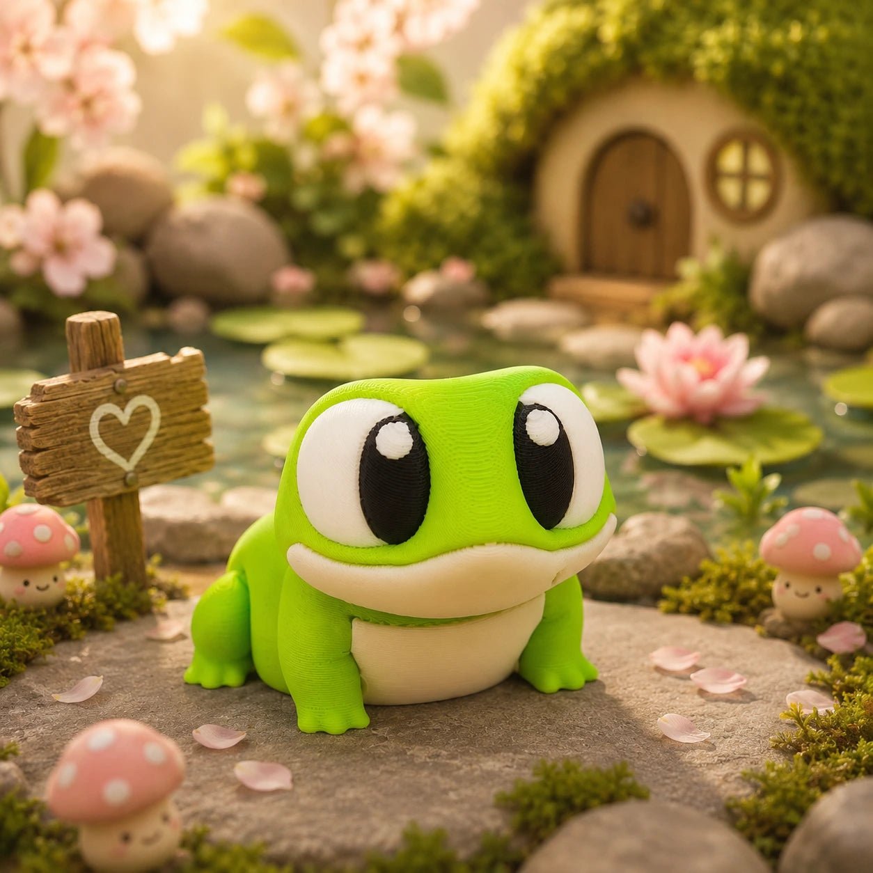 Froggy – Figurine Grenouille Kawaii Articulée - LampeGeek