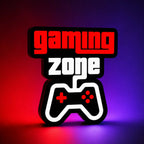 Lampe LED Gaming Zone RGB de LampeGeek, éclairage coloré pour salle de gaming avec design moderne et lumineux.