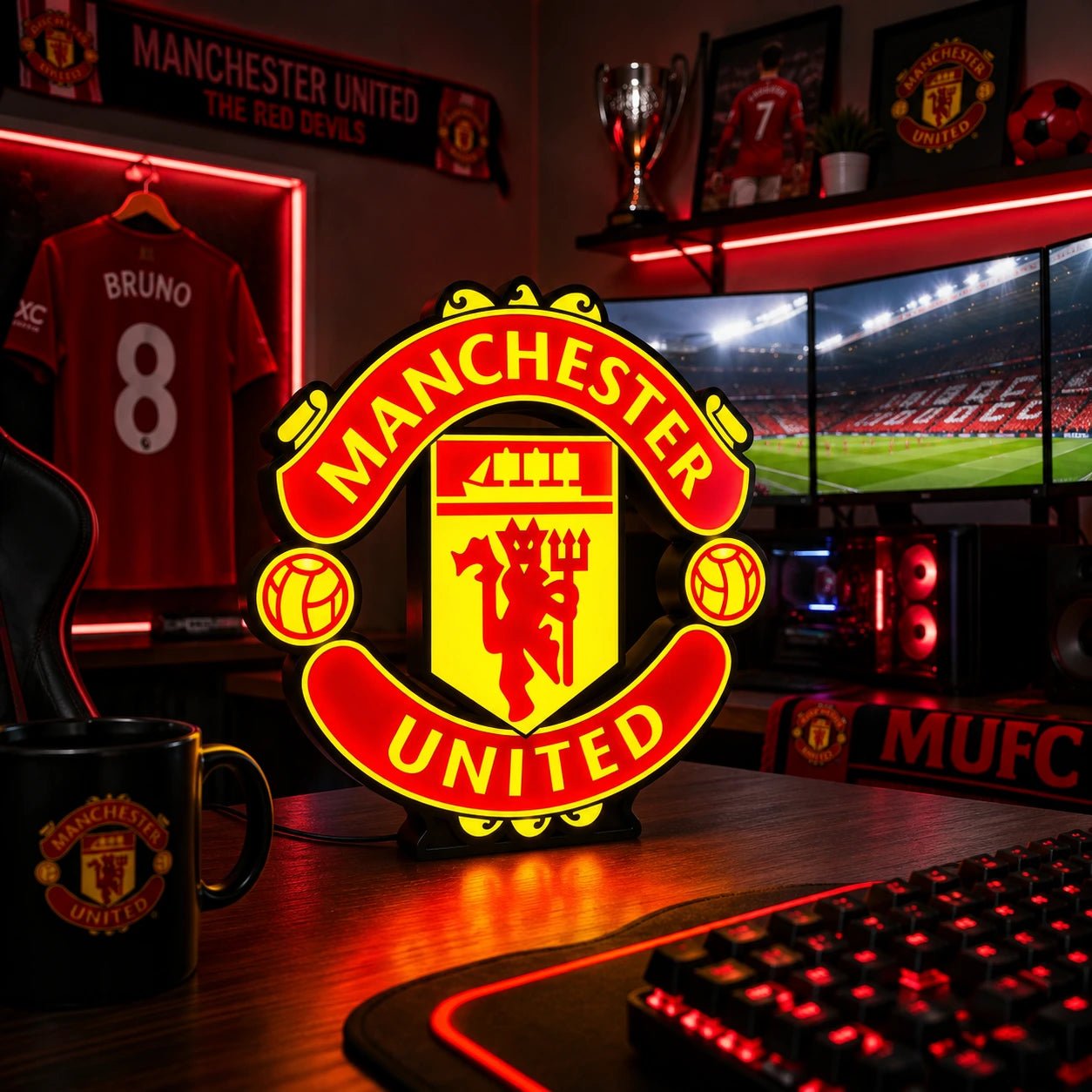 Lampe LED Manchester United - LampeGeek