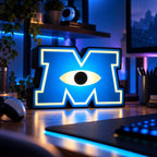 Lampe LED Monstres & Cie – Logo M - LampeGeek