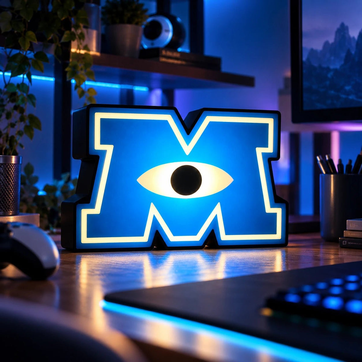 Lampe LED Monstres & Cie – Logo M - LampeGeek