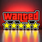 Lampe LED Wanted GTA 5 Étoiles RGB – Déco Gaming - LampeGeek