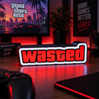 Lampe LED Wasted GTA RGB – Déco Gaming - LampeGeek