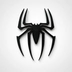 Logo Spider-Man 3D – Décoration murale noire - LampeGeek