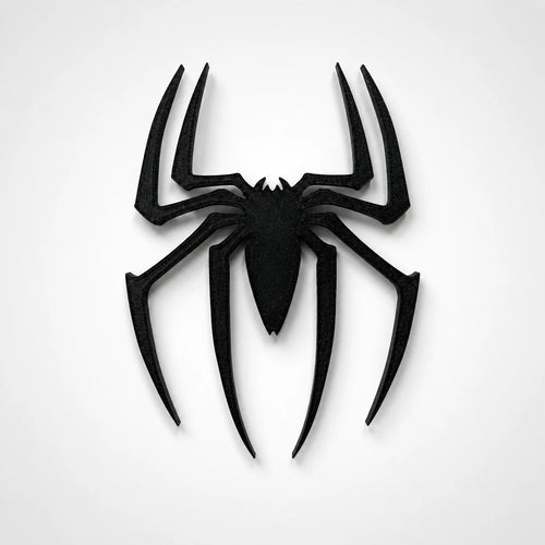 Logo Spider-Man 3D – Décoration murale noire - LampeGeek