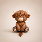 Molly – Figurine Vache Highland Kawaii Articulée - LampeGeek