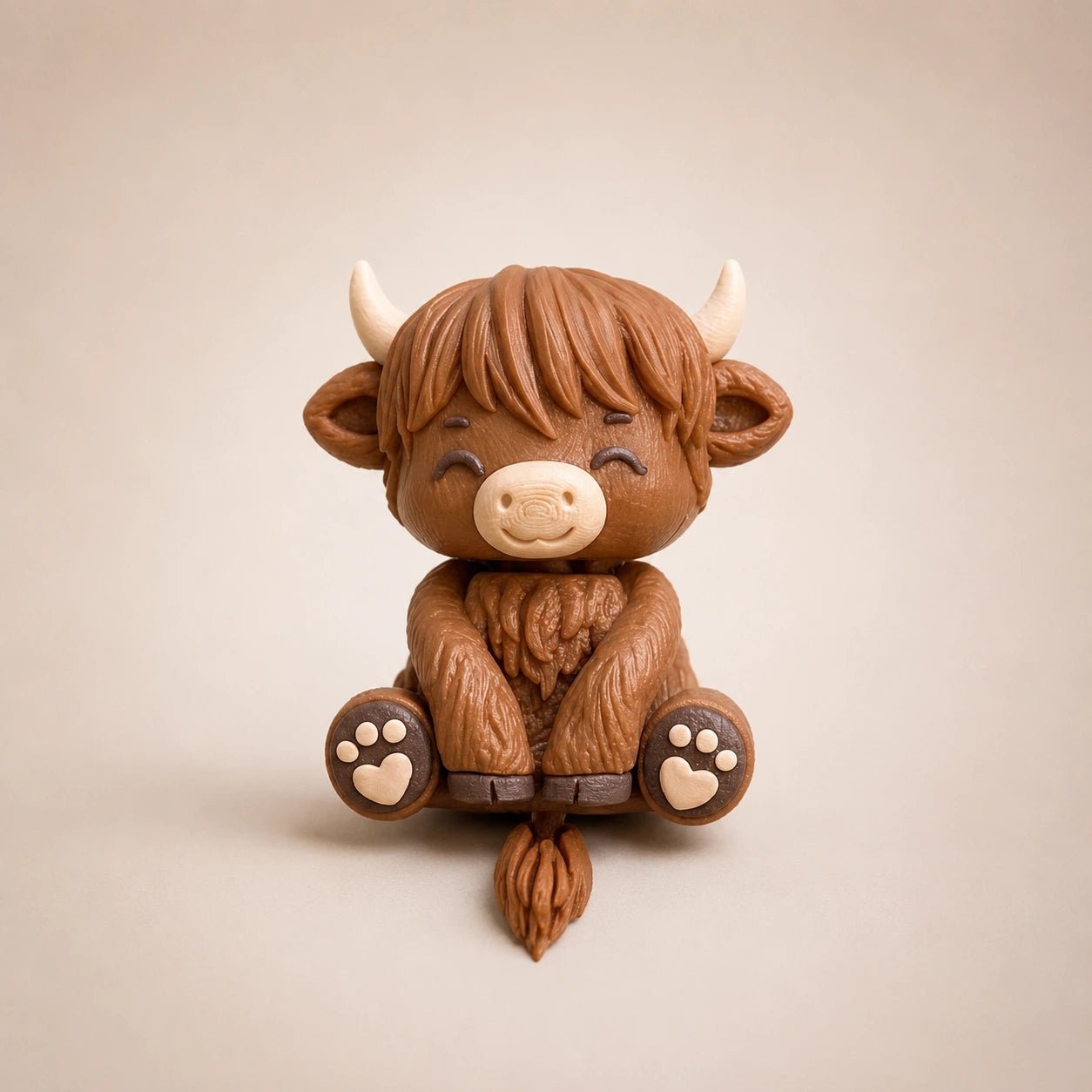 Molly – Figurine Vache Highland Kawaii Articulée - LampeGeek