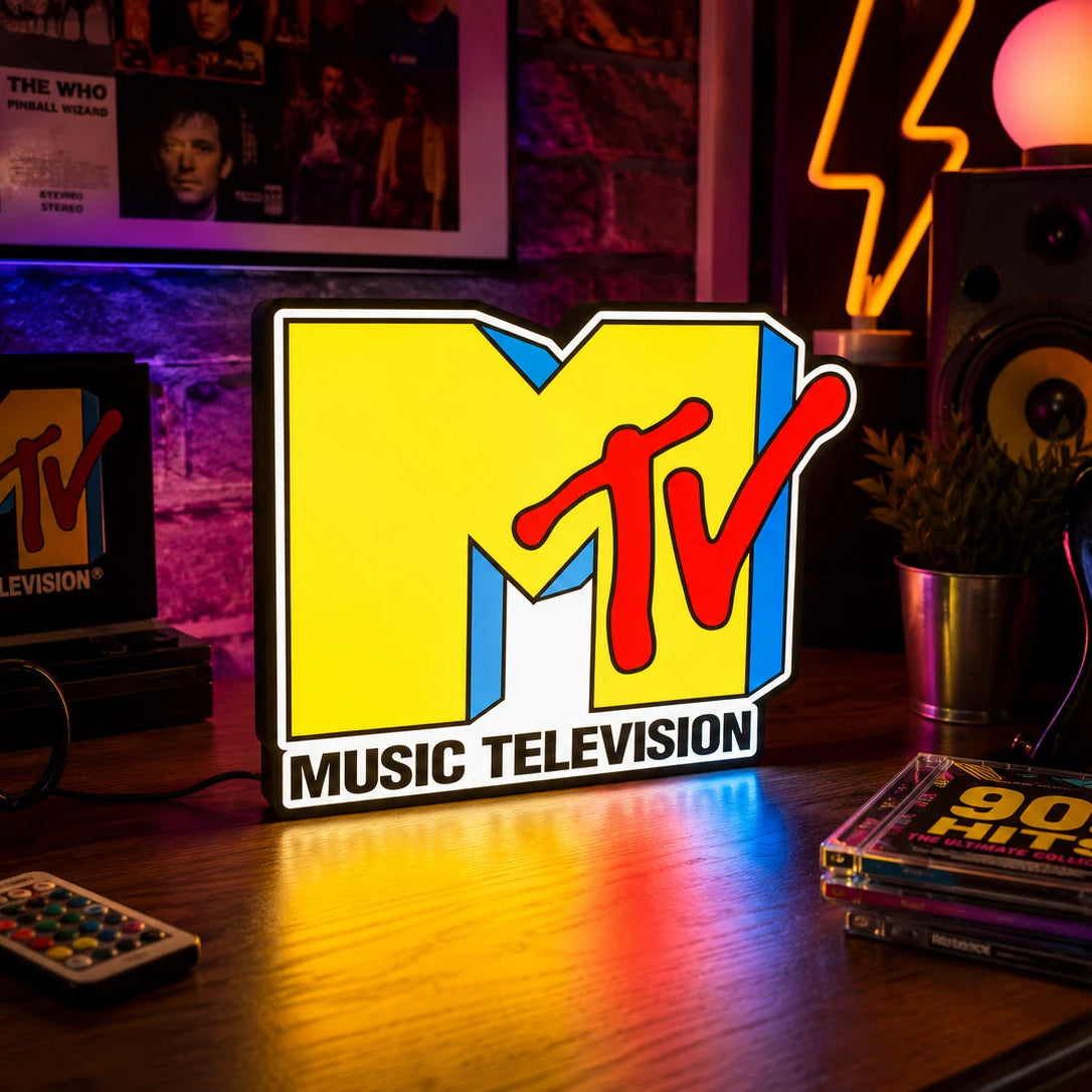 Lampe LED MTV Collector – Déco rétro pop culture & musique LampeGeek
