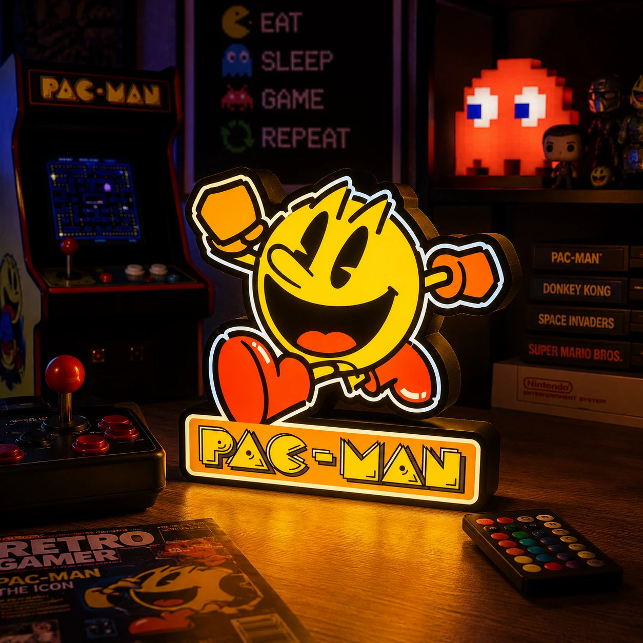 Lampe LED Pac-Man Collector – Déco Rétro Gaming RGB LampeGeek