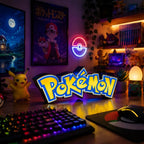 Lampe LED Pokémon Collector RGB de LampeGeek avec design Pikachu lumineux et couleurs changeantes pour la décoration.