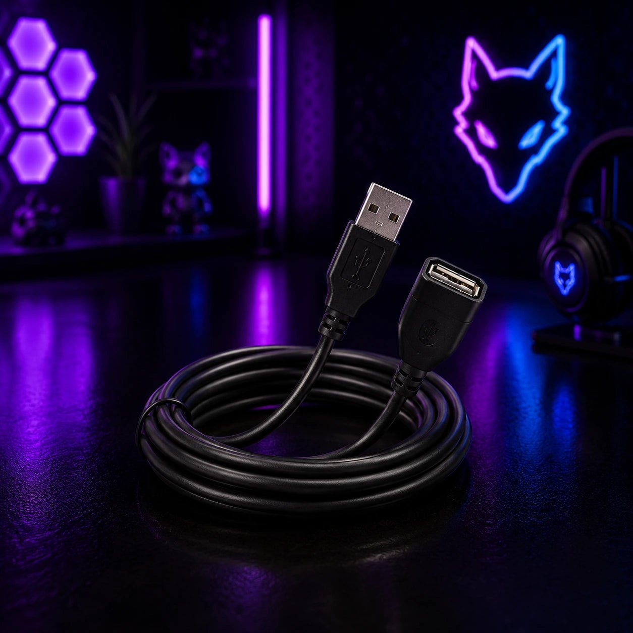 Rallonge USB-A 1,5 m pour lampe LED - LampeGeek