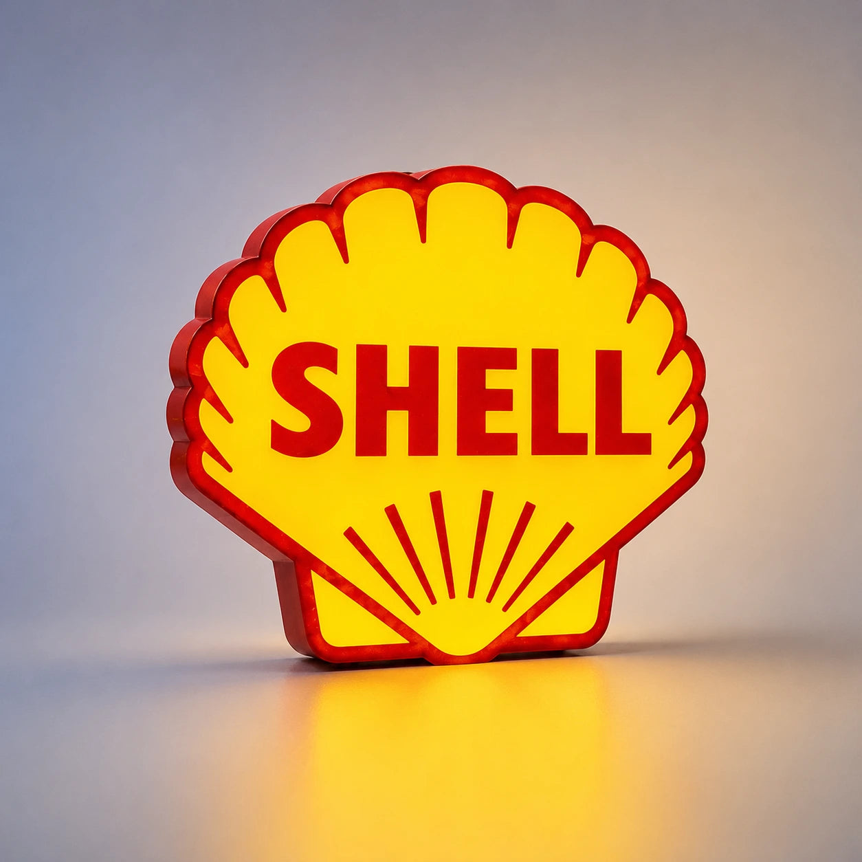 Lampe LED Shell Collector – Déco garage vintage & racing lumineuse LampeGeek