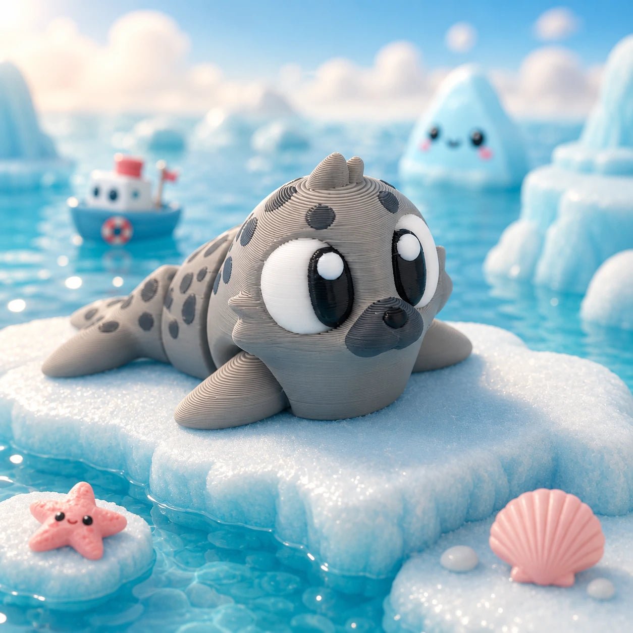 Siku – Phoque Kawaii Articulé - LampeGeek