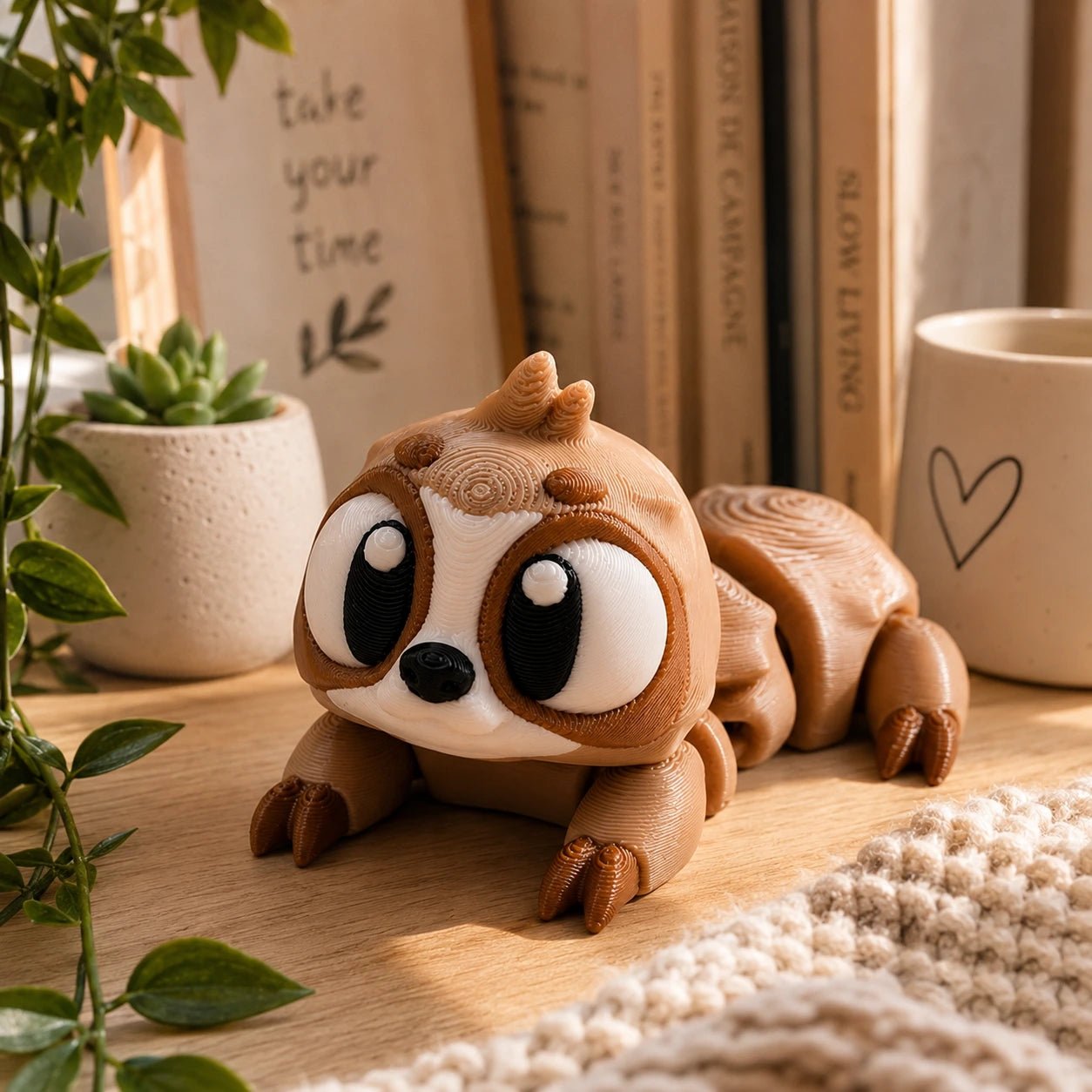 Snoozy – Paresseux Kawaii Articulé - LampeGeek