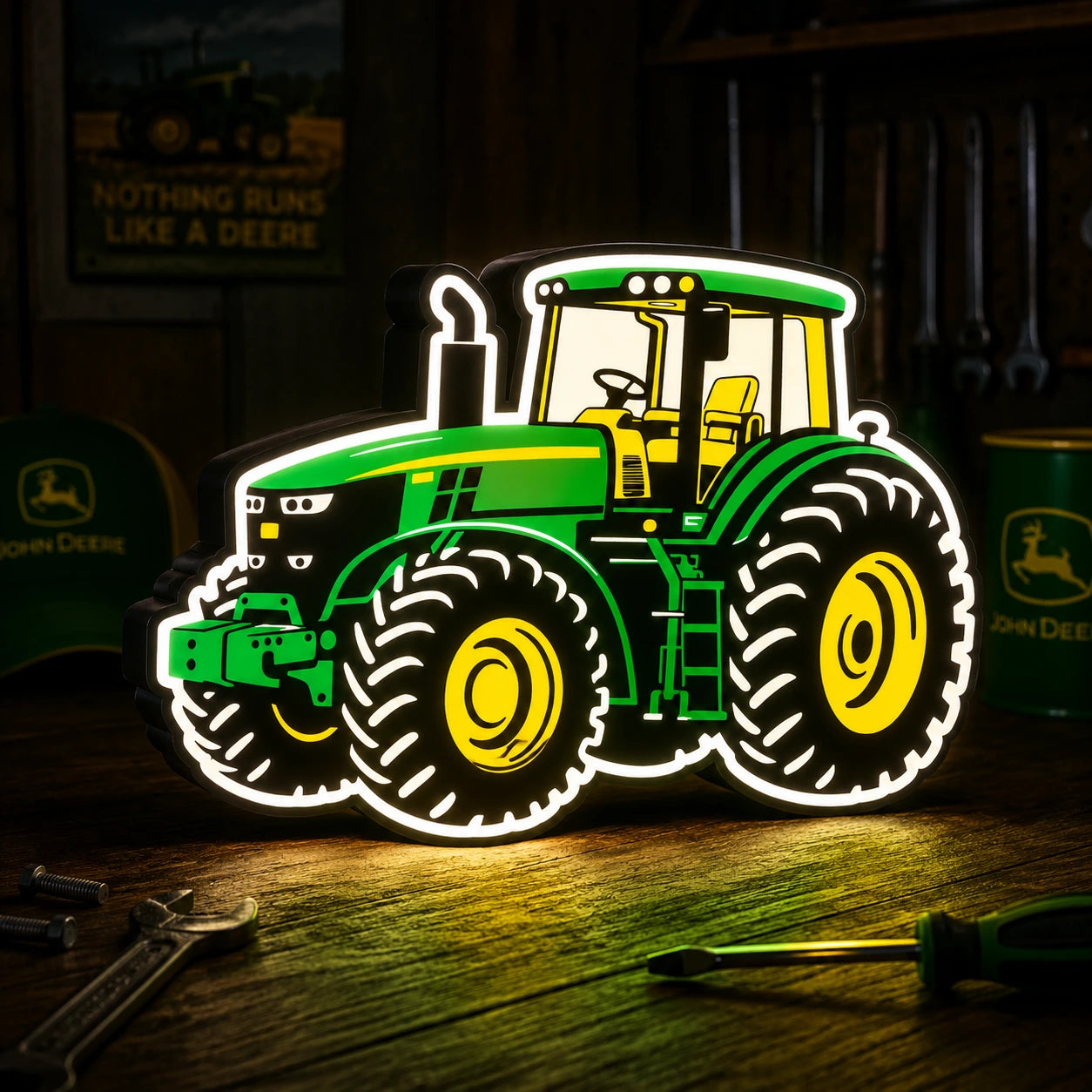 Lampe LED Tracteur John Deere Collector – Déco agricole & passion tracteur LampeGeek