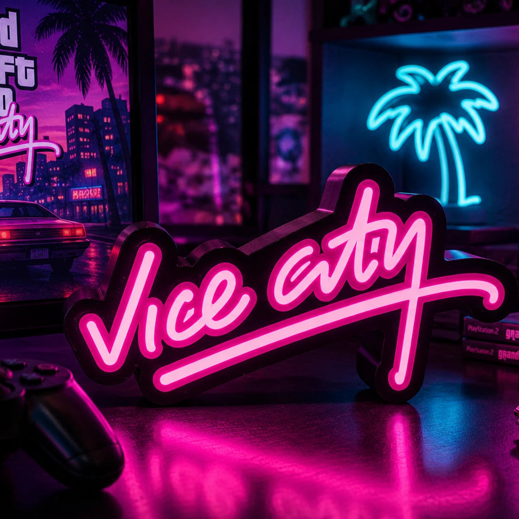 Lampe LED Vice City Collector LampeGeek