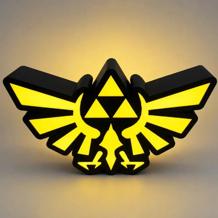 Lampe LED Zelda Triforce LampeGeek, décoration gaming inspirée d’Hyrule, lumineuse et stylée pour fans de Zelda.